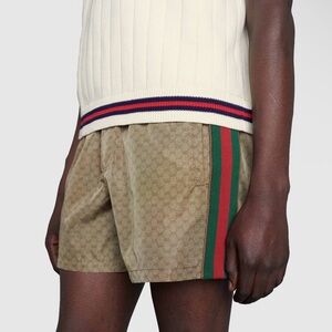 Gucci Waterproof Nylon Swim Shorts With GG size IT 46